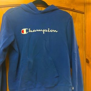 Kids champion blue hoodie size xl